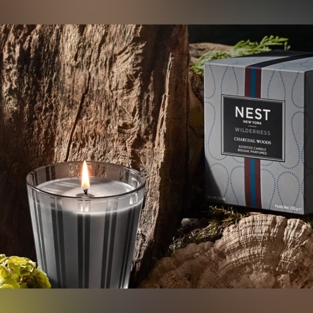 NEST Fragrances Charcoal Woods Scented Candle, New in Box - Picture 3 of 4